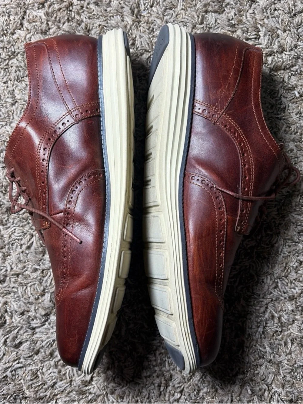 Cole Haan OriginalGrand Men’s Brown Leather Wingtip Oxford Brogue Shoes C35624
